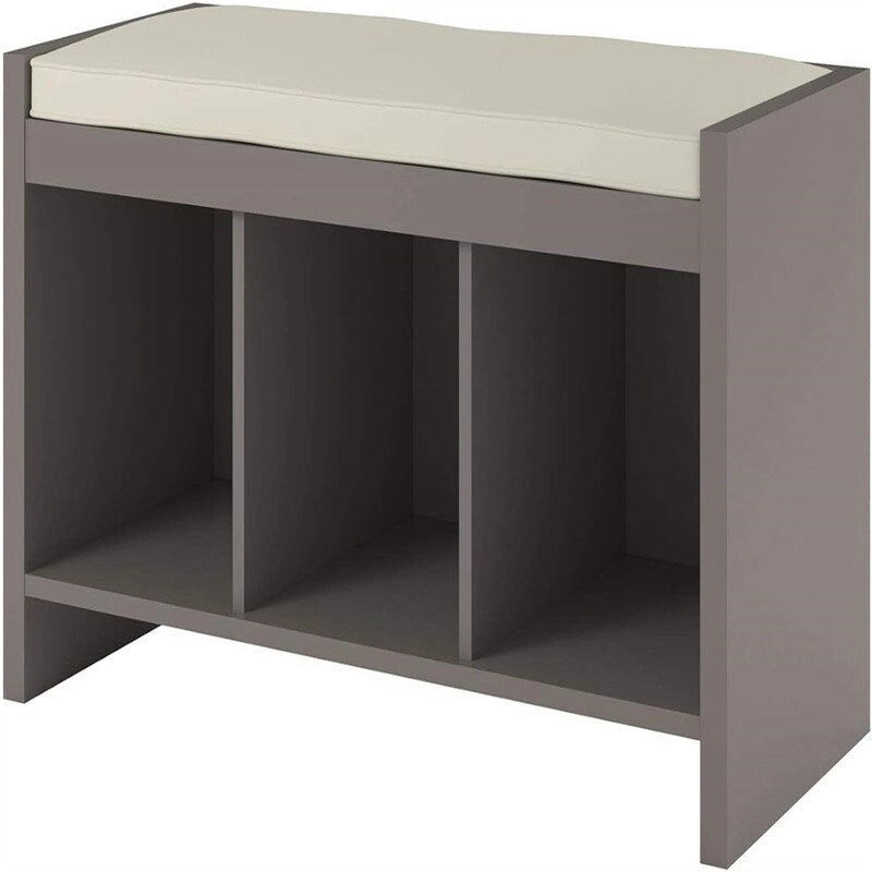 Panchina Contenitore Tortora/Avorio, Pino/Espresso con Cuscino – 1 Posto