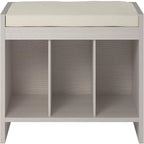Panchina Contenitore Tortora/Avorio, Pino/Espresso con Cuscino – 1 Posto