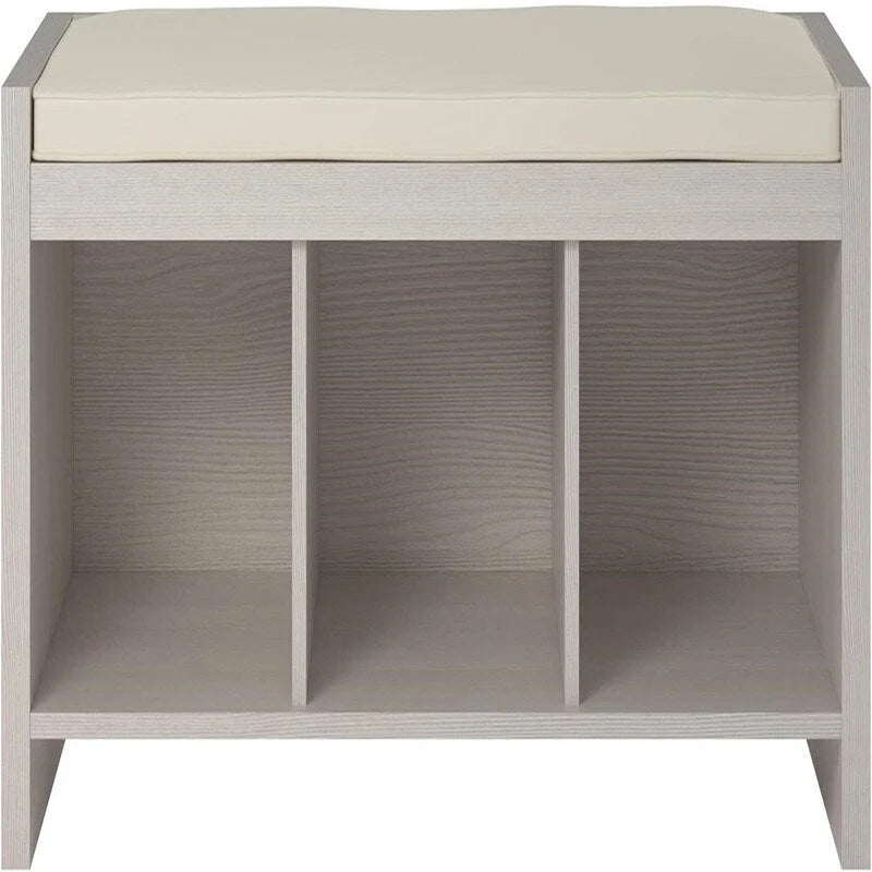 Panchina Contenitore Tortora/Avorio, Pino/Espresso con Cuscino – 1 Posto