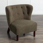 Poltrona senza braccioli, seduta singola, tessuto Sherpa – Arancione / Marrone / Beige