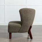 Poltrona senza braccioli, seduta singola, tessuto Sherpa – Arancione / Marrone / Beige