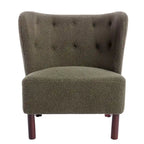 Poltrona senza braccioli, seduta singola, tessuto Sherpa – Arancione / Marrone / Beige
