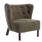Poltrona senza braccioli, seduta singola, tessuto Sherpa – Arancione / Marrone / Beige