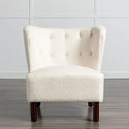 Poltrona senza braccioli, seduta singola, tessuto Sherpa – Arancione / Marrone / Beige