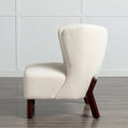 Poltrona senza braccioli, seduta singola, tessuto Sherpa – Arancione / Marrone / Beige