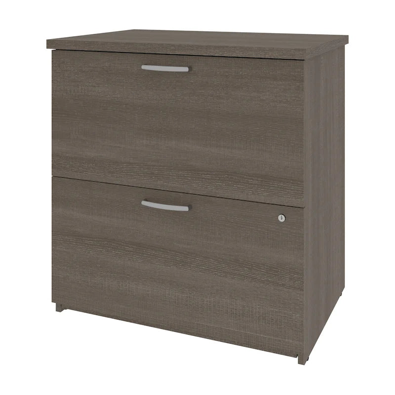 Classificatore laterale a 2 cassetti, 73,5 cm – Grigio Corteccia / Antigua