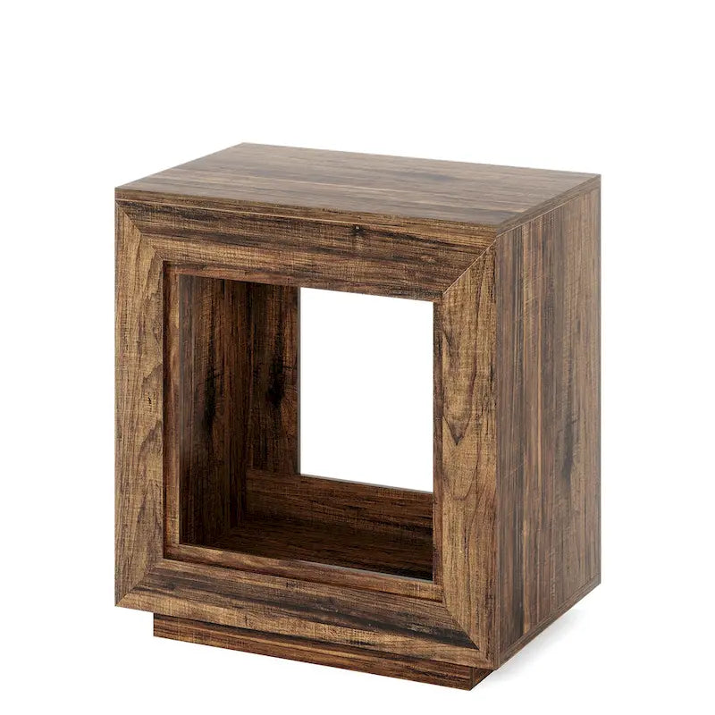 Tavolino Rettangolare a 2 Ripiani Grigio / Naturale / Marrone / Nero – Uso Singolo, MDF