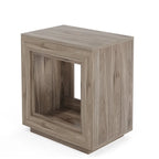 Tavolino Rettangolare a 2 Ripiani Grigio / Naturale / Marrone / Nero – Uso Singolo, MDF