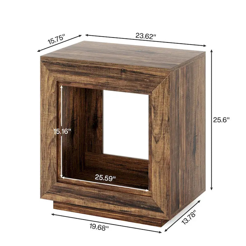 Tavolino Rettangolare a 2 Ripiani Grigio / Naturale / Marrone / Nero – Uso Singolo, MDF