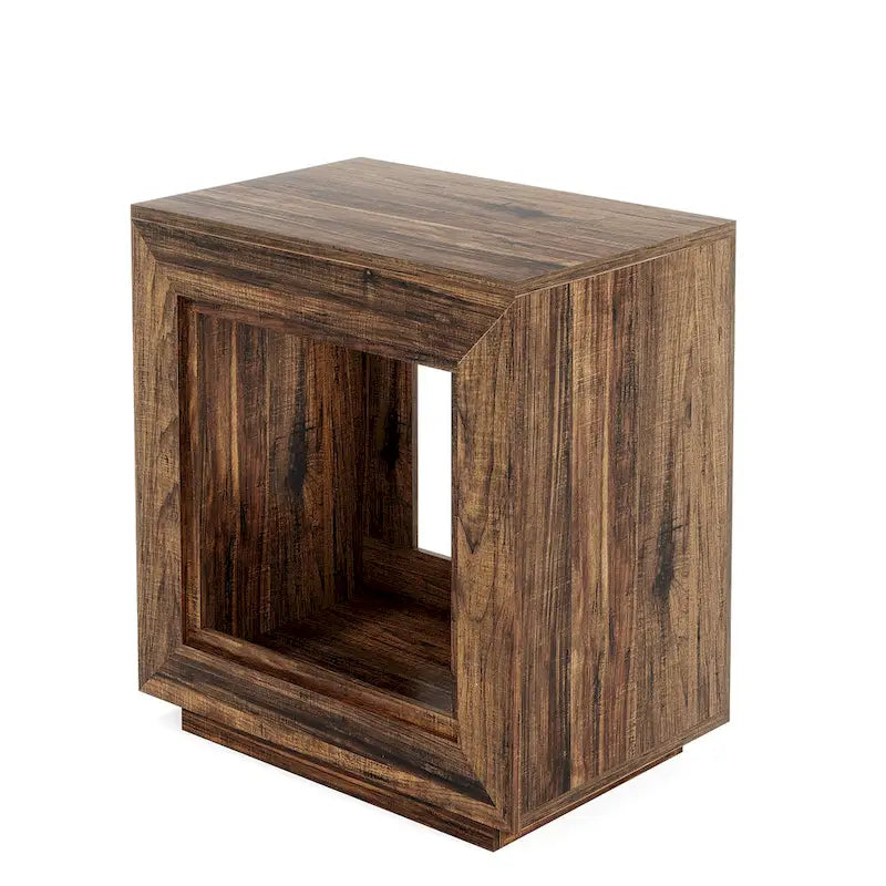 Tavolino Rettangolare a 2 Ripiani Grigio / Naturale / Marrone / Nero – Uso Singolo, MDF