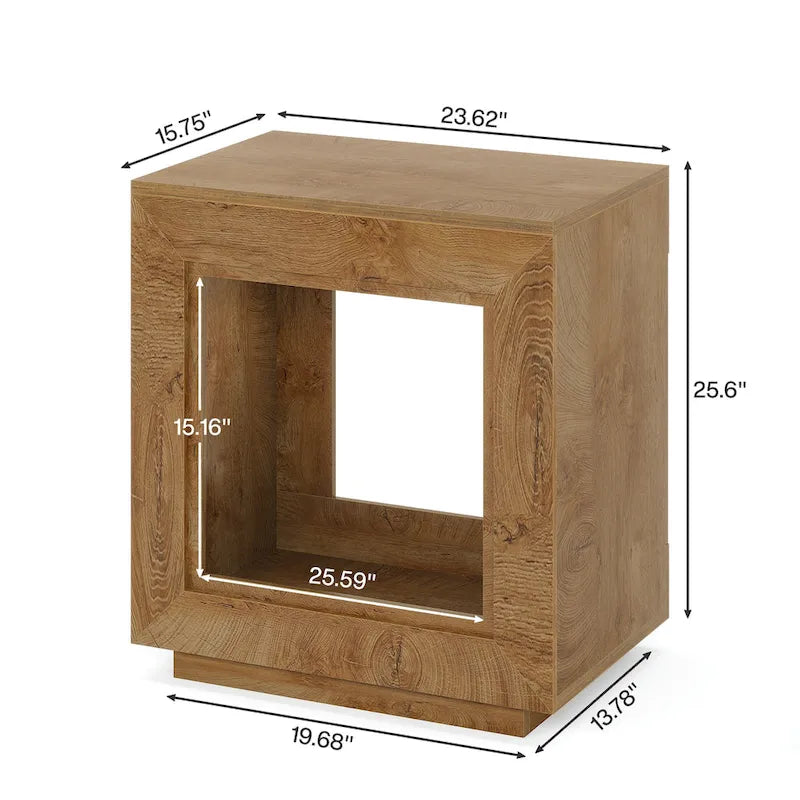 Tavolino Rettangolare a 2 Ripiani Grigio / Naturale / Marrone / Nero – Uso Singolo, MDF