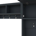 Appendiabiti da ingresso staccabile 4-in-1 bianco con panca portascarpe, cassetti e ganci – 2 posti