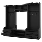 Appendiabiti da ingresso staccabile 4-in-1 bianco con panca portascarpe, cassetti e ganci – 2 posti