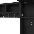 Appendiabiti da ingresso staccabile 4-in-1 bianco con panca portascarpe, cassetti e ganci – 2 posti