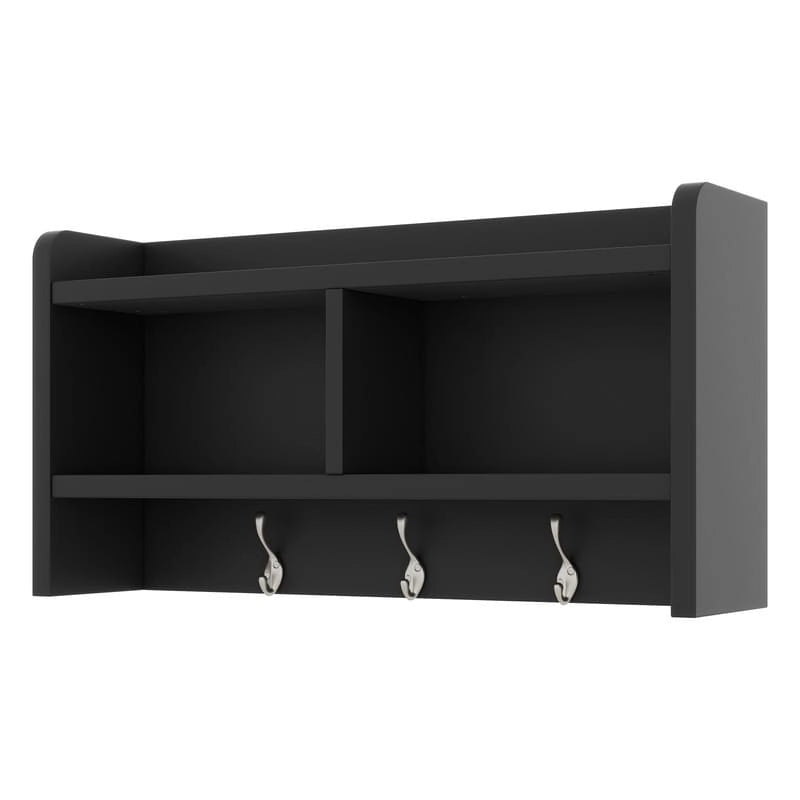 Appendiabiti da ingresso staccabile 4-in-1 bianco con panca portascarpe, cassetti e ganci – 2 posti